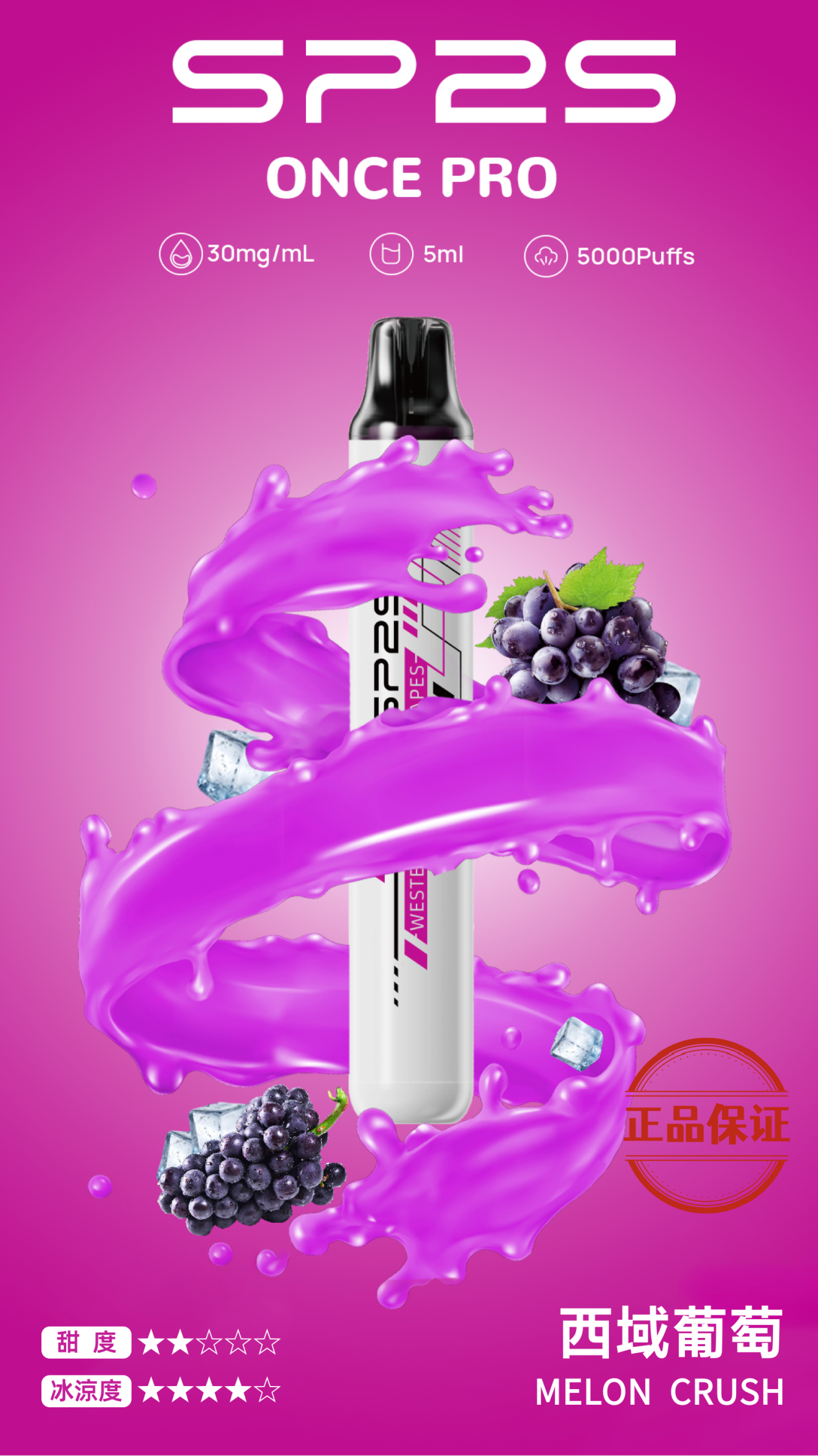 SP2S Once Pro 思博睿 5000口拋棄式電子煙：圖片 2